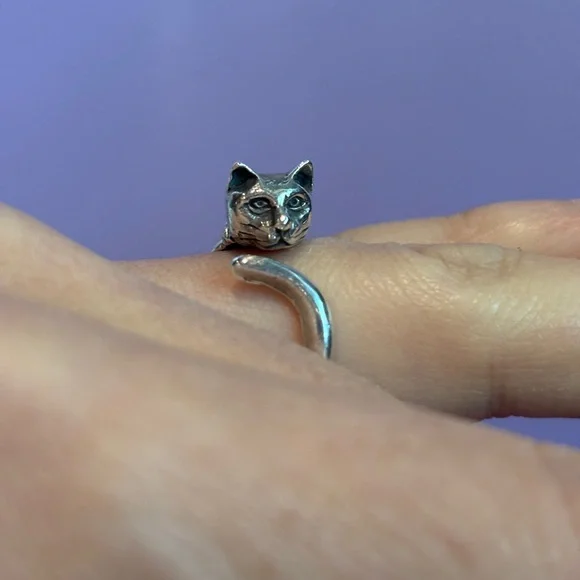 Silver Cat Ring - Picture 5 of 14